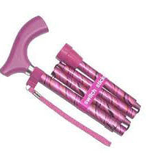 Walking Stick T-Handle Folding Switch Sticks - 115kg
