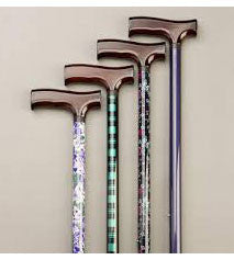 Walking Stick T-Handle Patterned Stem - 100kg